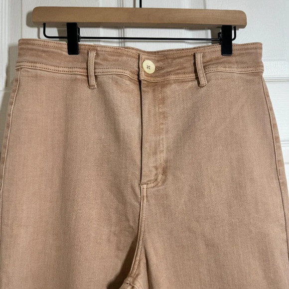 NWT Oat New York High Rise Wide Leg Rose Pink Jean - Picture 3 of 16